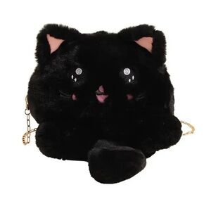 🦋2 For $50🦋 Black Cat Plush Crossbody Bag